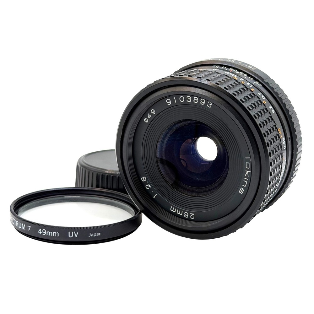 Tokina 28mm f2.8 Wide Angle Prime Lens Minolta MD Mount Japan 49mm UV Filter